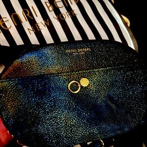 Henri Bendel Belt Bag Oil Slick West 57th Petrol Leather